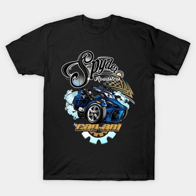 Can-Am Spyder Roadsters Retro Logo T-Shirt by McFadden